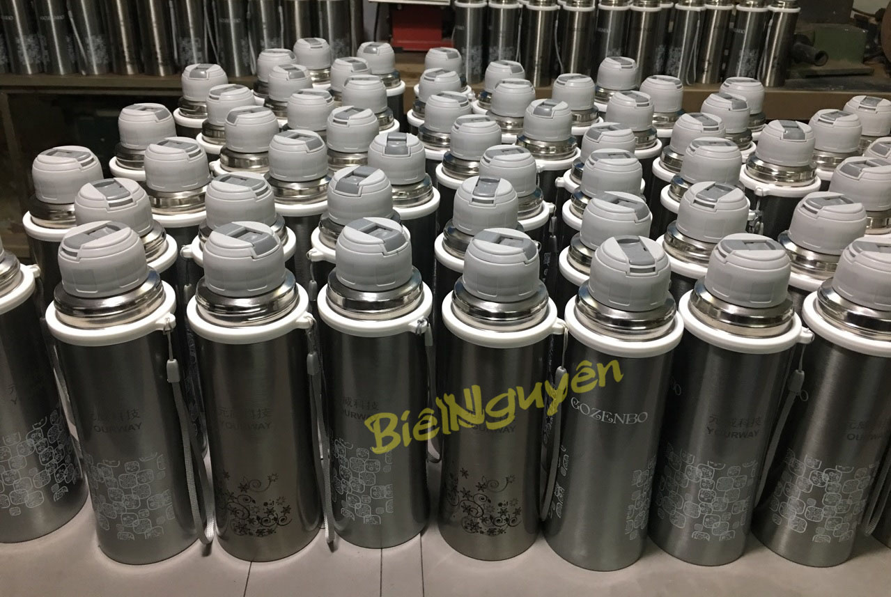 Bình inox khắc laser